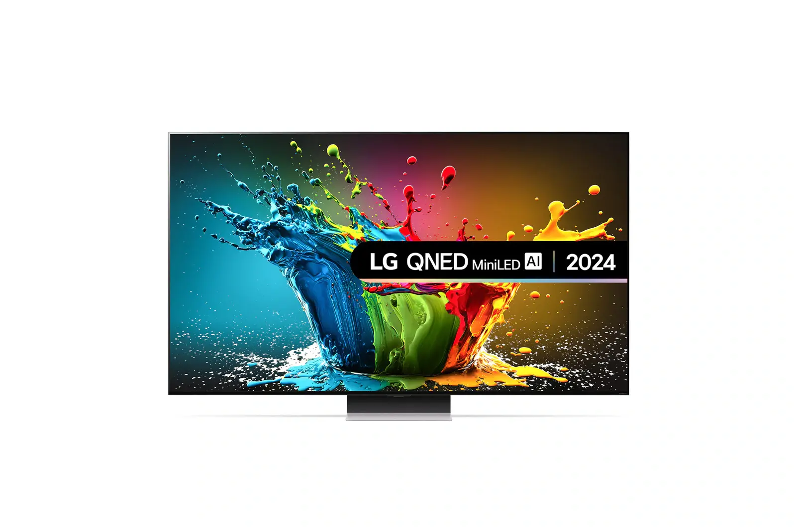 Front view of 75 inch LG MiniLED AI QNED99 8K Smart TV 75QNED99T9B