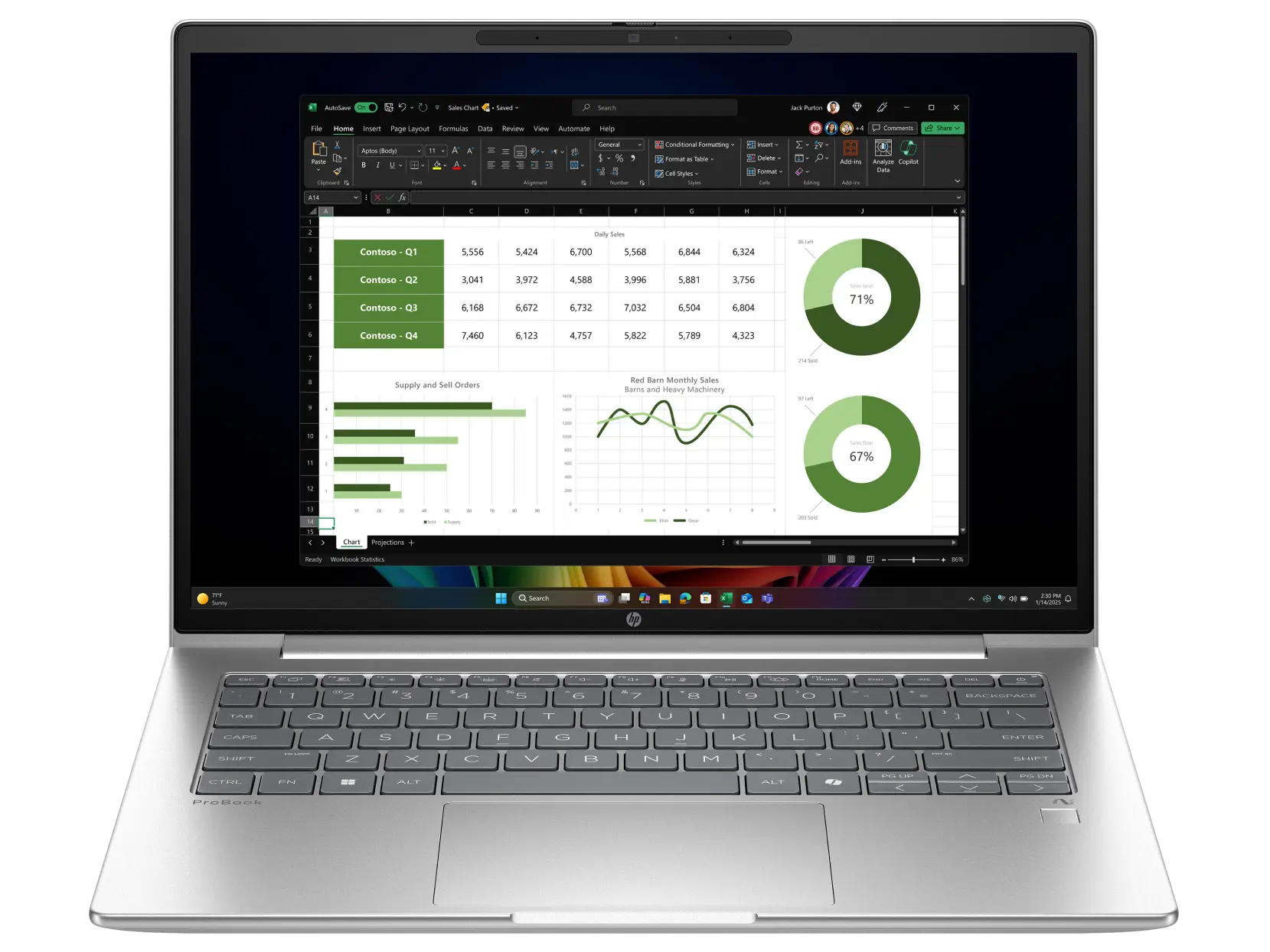 HP ProBook 4 G1q 14 inch Notebook Next Gen AI PC Wolf Pro Security Edition official product image
