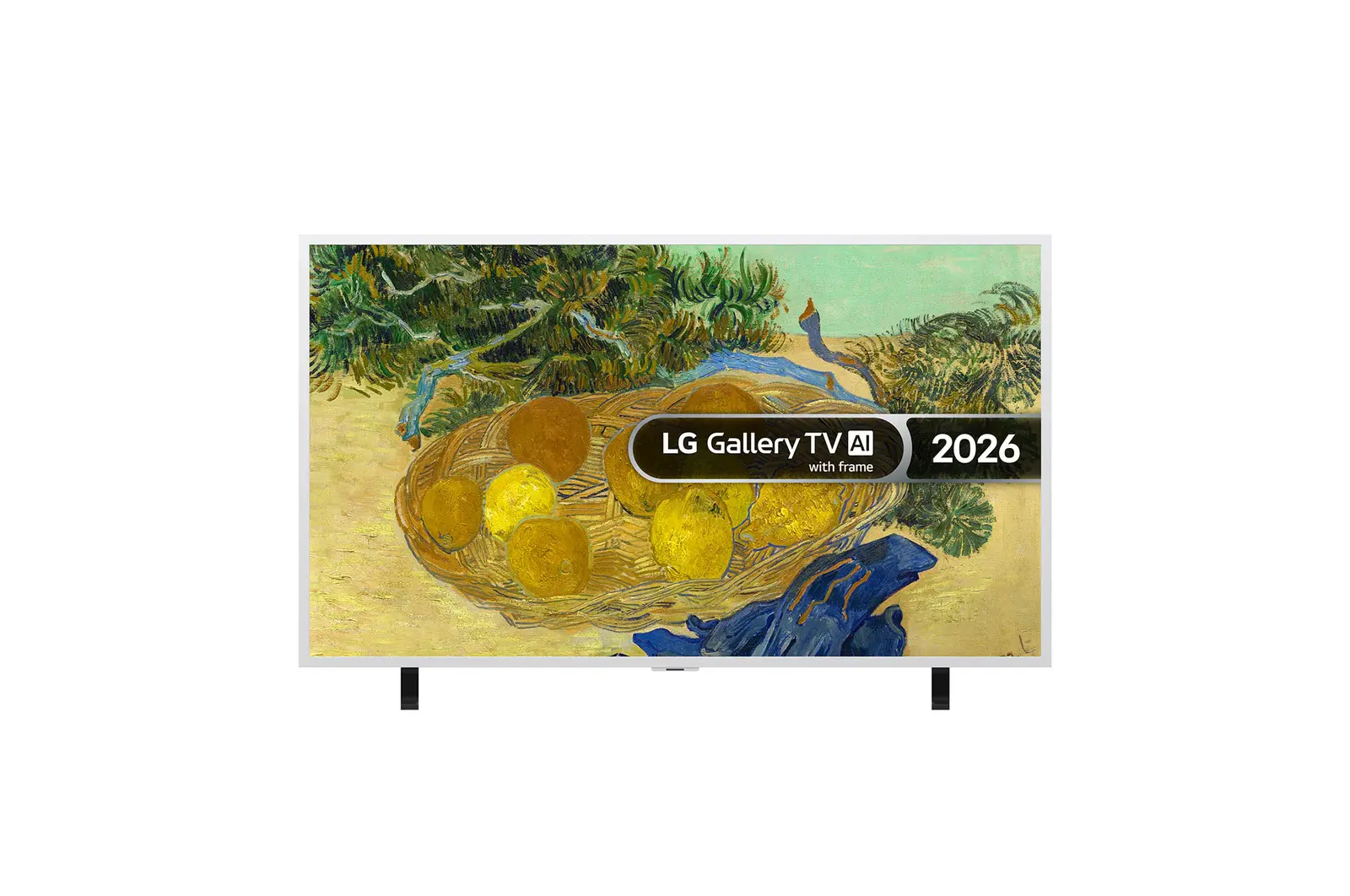 Front view of 55 inch LG Gallery TV AI with frame LX7 4K ART TV 2026 55LX7B6LA