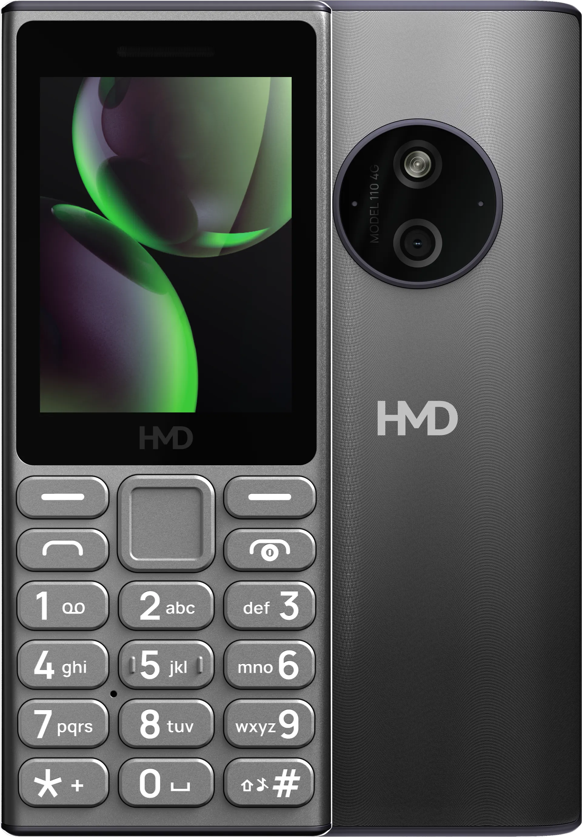 HMD 110 4G in Titanium, official exact-configuration product image.