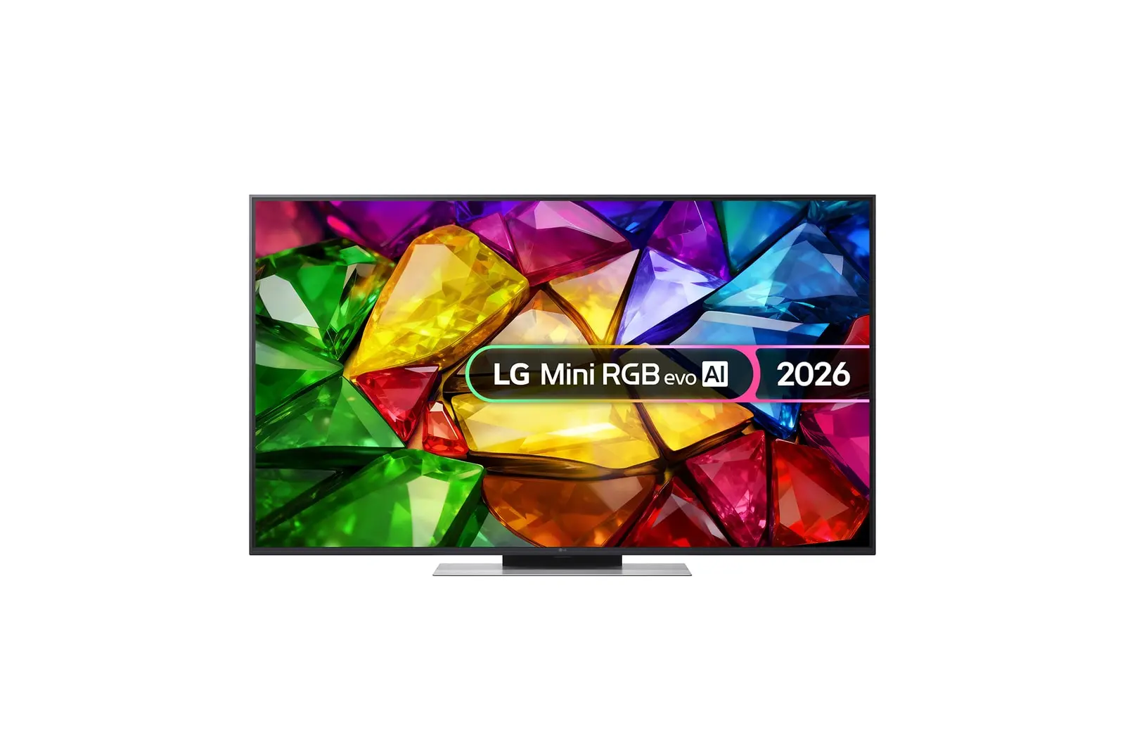 Front view of 55 inch LG Mini RGB evo AI MRGB86 4K Smart TV 55MRGB86B6A