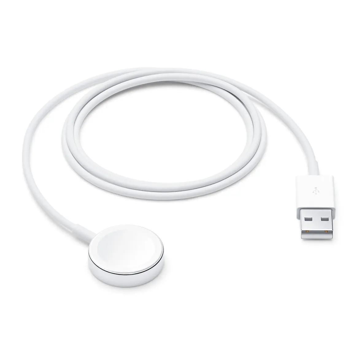 1-metre Apple Watch Magnetic Charging Cable, with cord coiled.