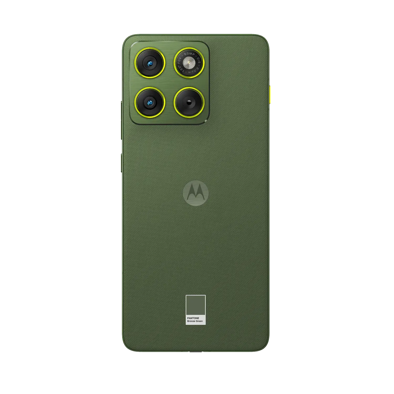 Motorola edge 70 — PANTONE Bronze Green, manufacturer gallery for exact UK SKU PBA50034GB