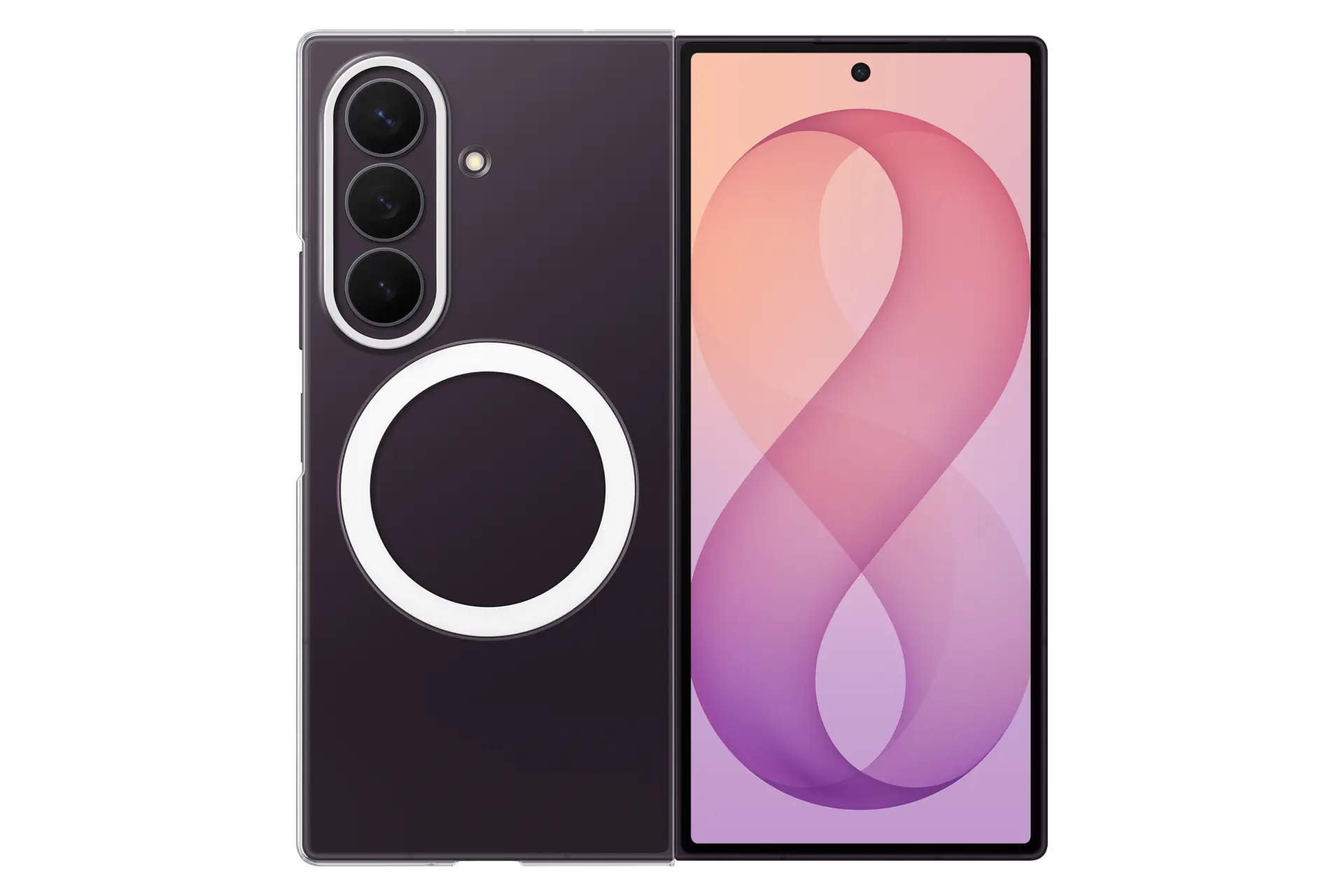 Galaxy Z Fold8 Ultra Clear Magnet Case Front2 Transparent 