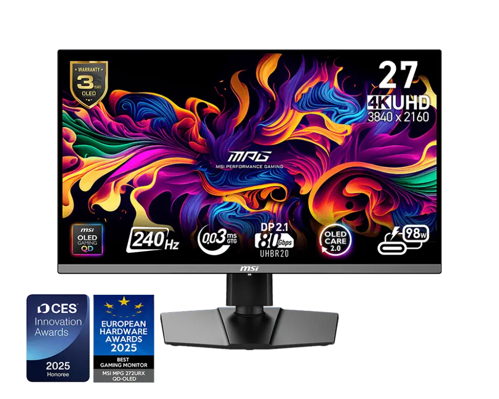 MSI MPG 272URX QD-OLED official product image