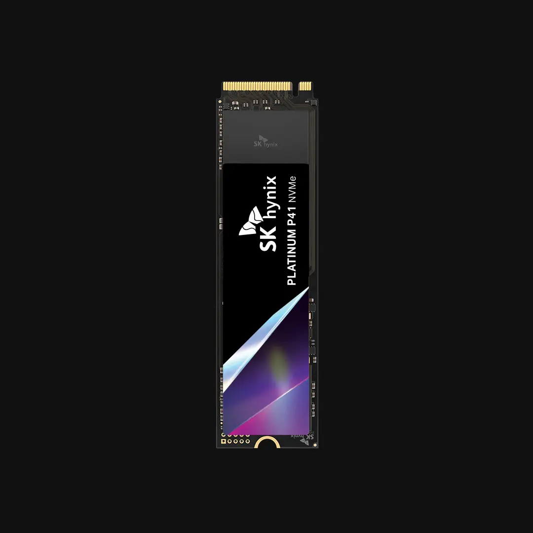 SK hynix Platinum P41 PCIe 4.0 NVMe M.2 2280 SSD without heatsink, top view