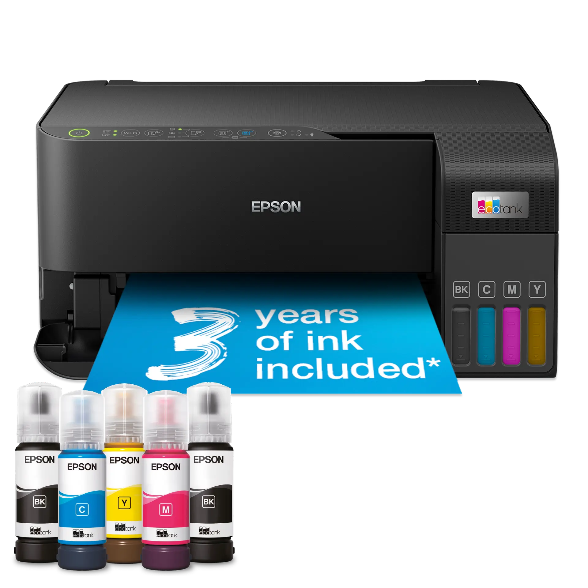 Epson EcoTank ET-2830 A4 Multifunction Wi-Fi Ink Tank Printer, With Up To 3 Years Of Ink Included* — exact C11CK59401 manufacturer product image