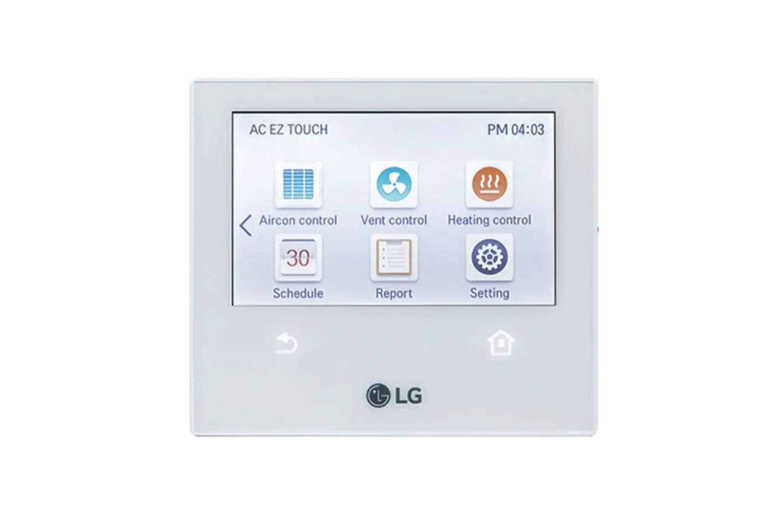 Front view of Central Controller, AC EZ Touch, AC Ez. Touch, Touch Type, Max. 64 IDUs Control PACEZA000