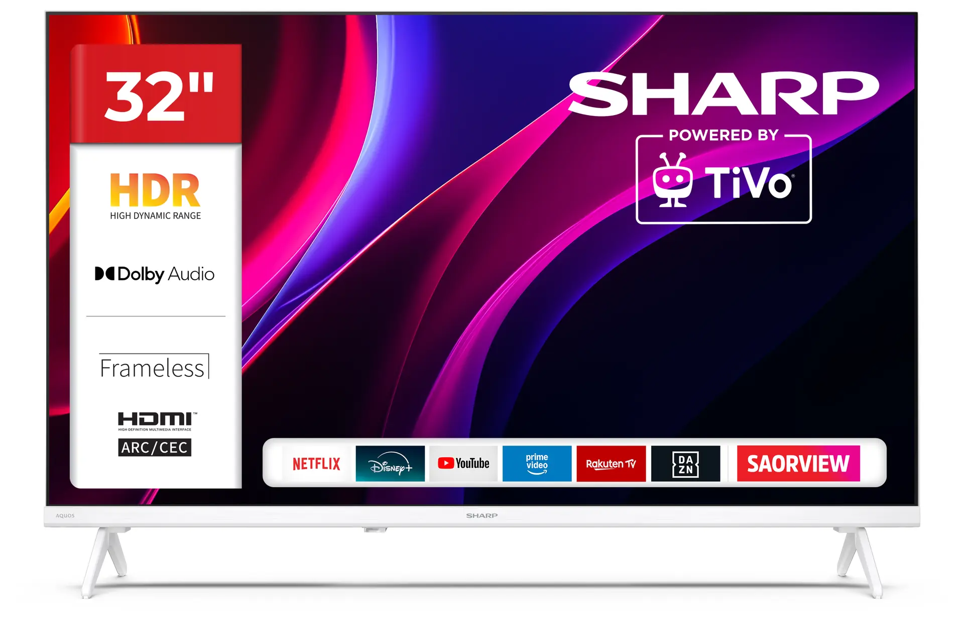 Sharp 32HE2245IW television, official exact-model product image.