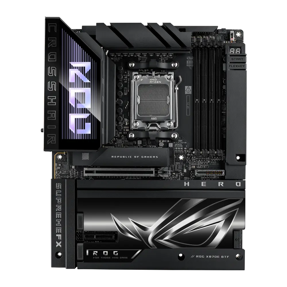 ASUS ROG CROSSHAIR X870E HERO BTF official product image