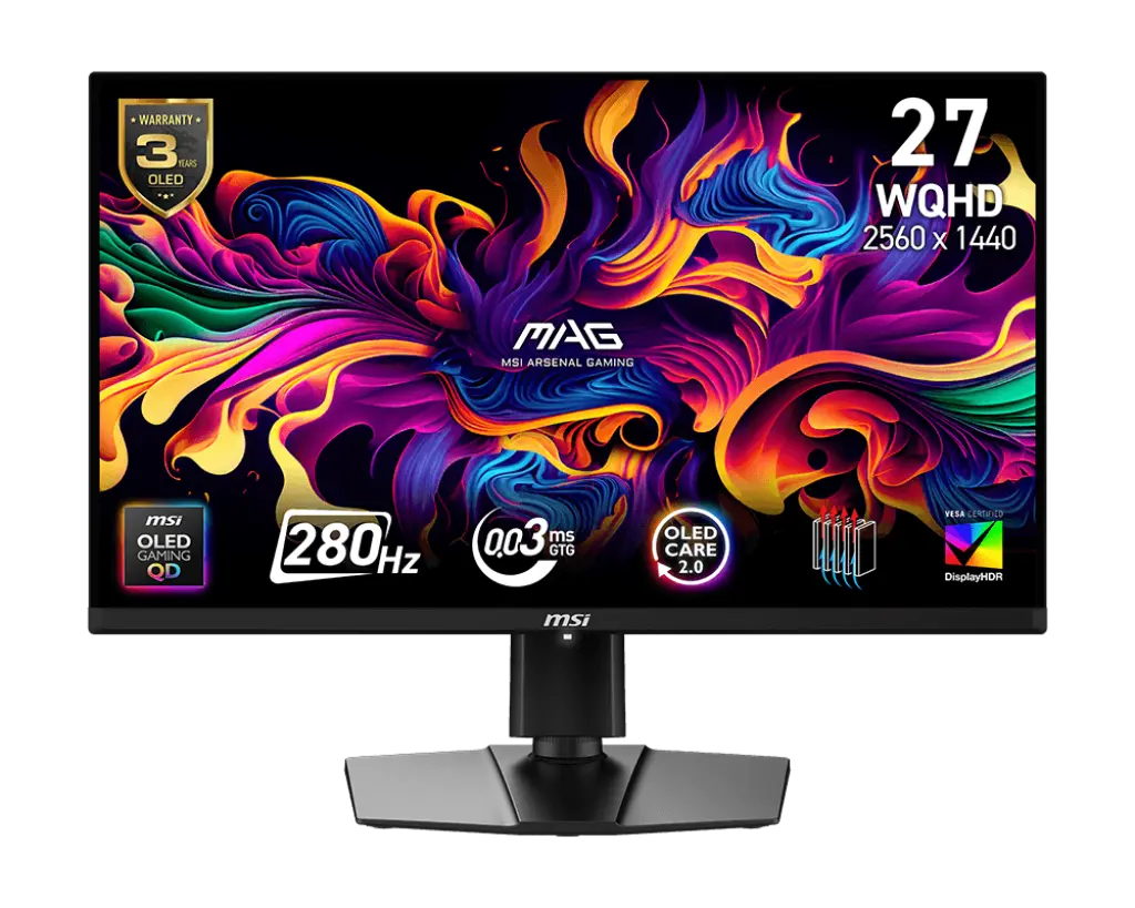 MSI MAG 271QP QD-OLED X28 official product image