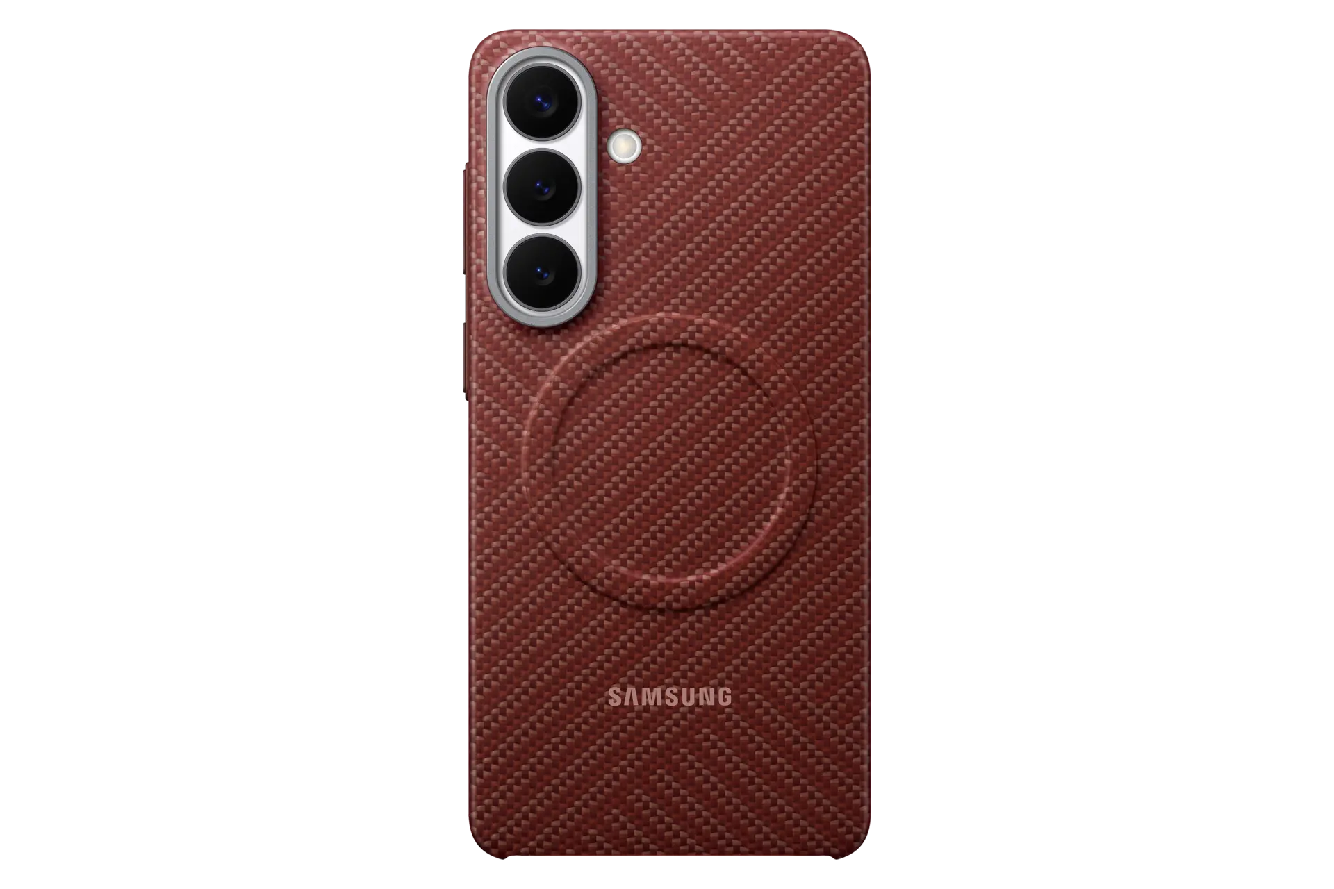 Galaxy S26+ Carbon Magnet Case Front Red 
