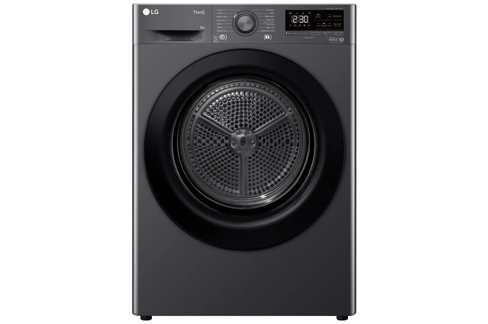 Front view of 9kg Dual Inverter Heat Pump™ Tumble Dryer Series 2, Grey FDV309GN