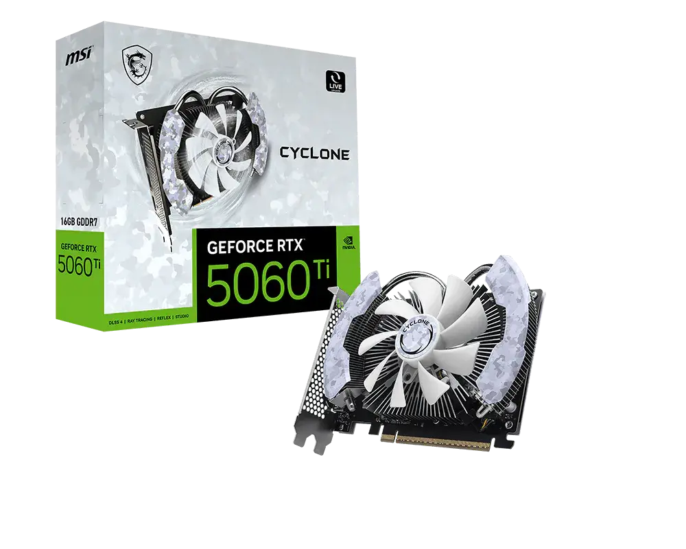 MSI GeForce RTX™ 5060 Ti 16G CYCLONE — original manufacturer model image