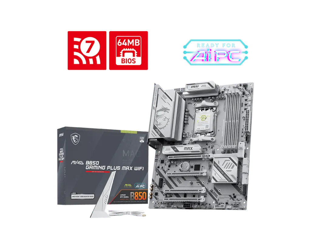 MSI MAG B850 GAMING PLUS MAX WIFI official product image