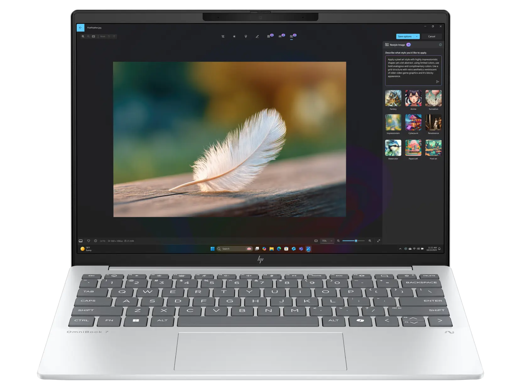 HP OmniBook 7 Aero Laptop Next Gen AI 13-bg1001nax official product image