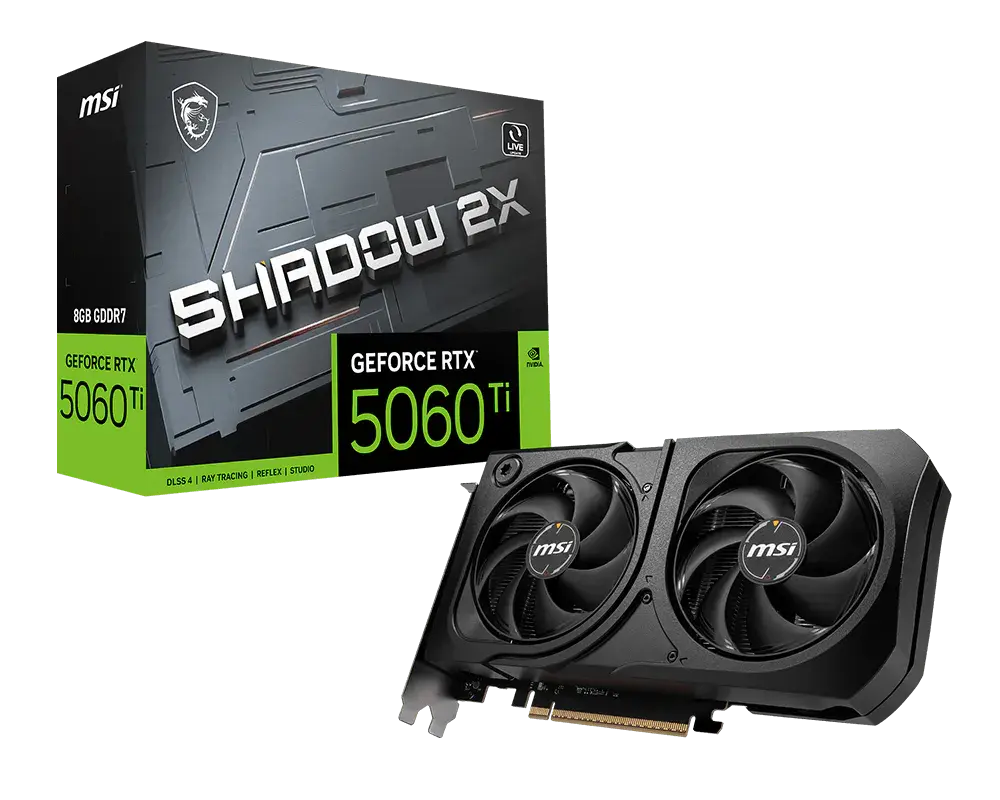MSI GeForce RTX™ 5060 Ti 8G SHADOW 2X PLUS — original manufacturer model image