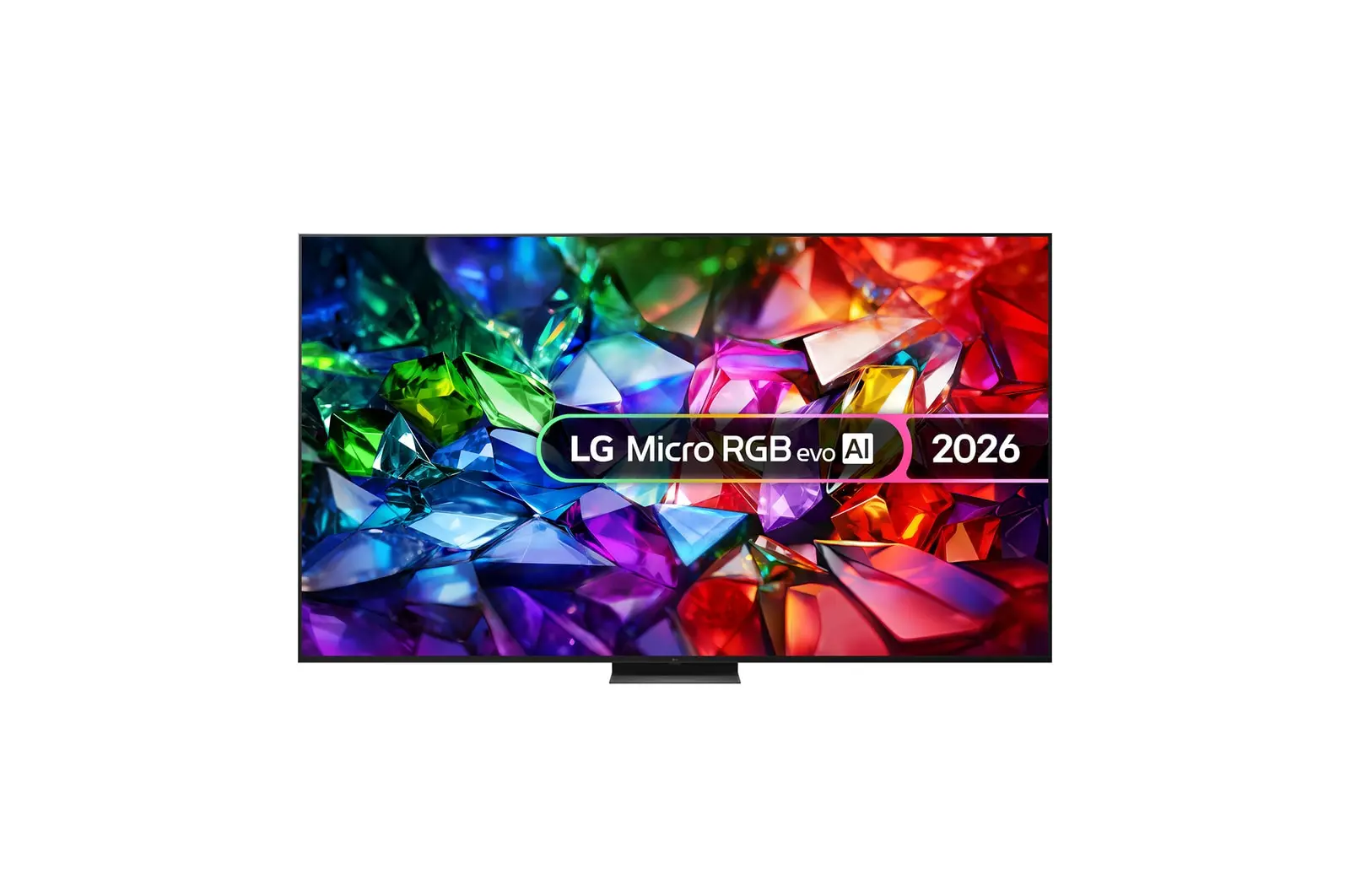 Front view of 100 inch LG Micro RGB evo AI MRGB96 4K Smart TV 100MRGB96B6