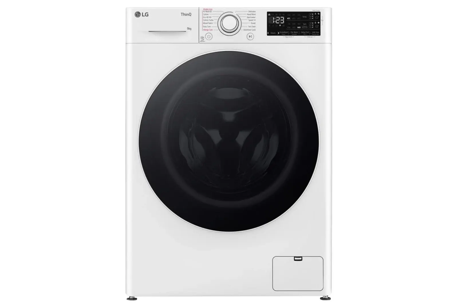 Front view of 9kg EZDispense™ Washing Machine Series 3, White F4Y509WWLA1
