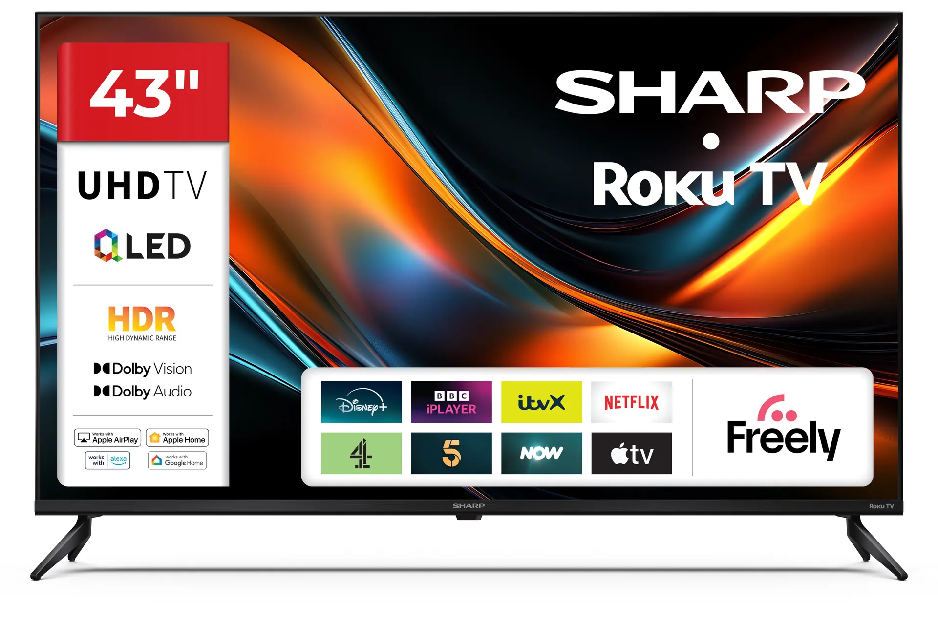 Sharp 43HJ6225K television, official exact-model product image.