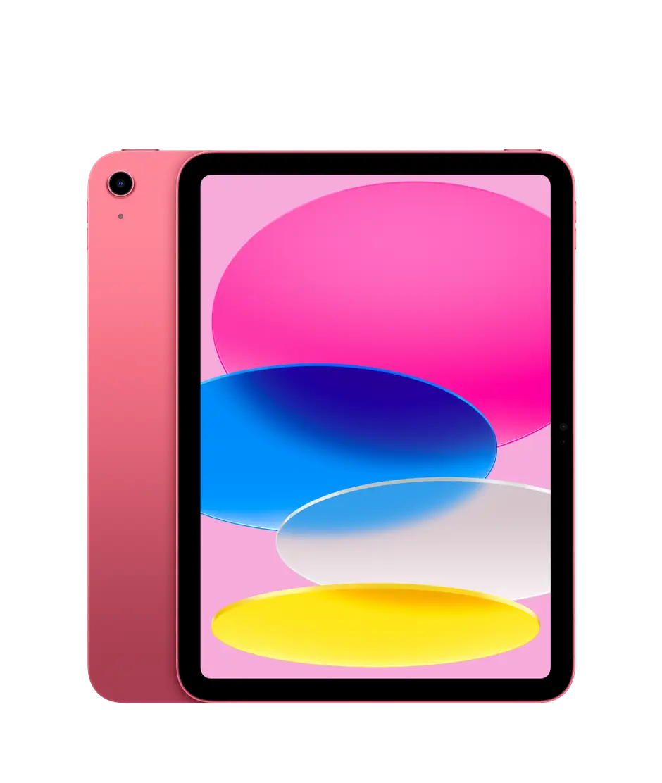Front and back of iPad in Pink.