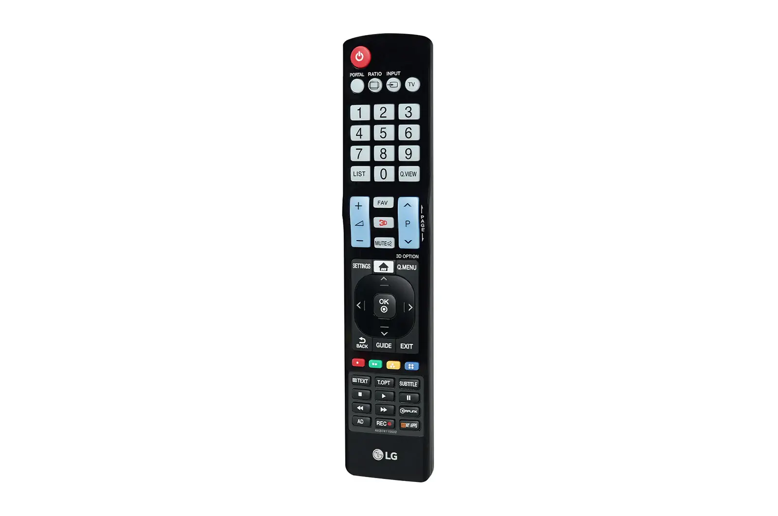 Front view of TV Remote Control - AKB74115502 AKB74115502