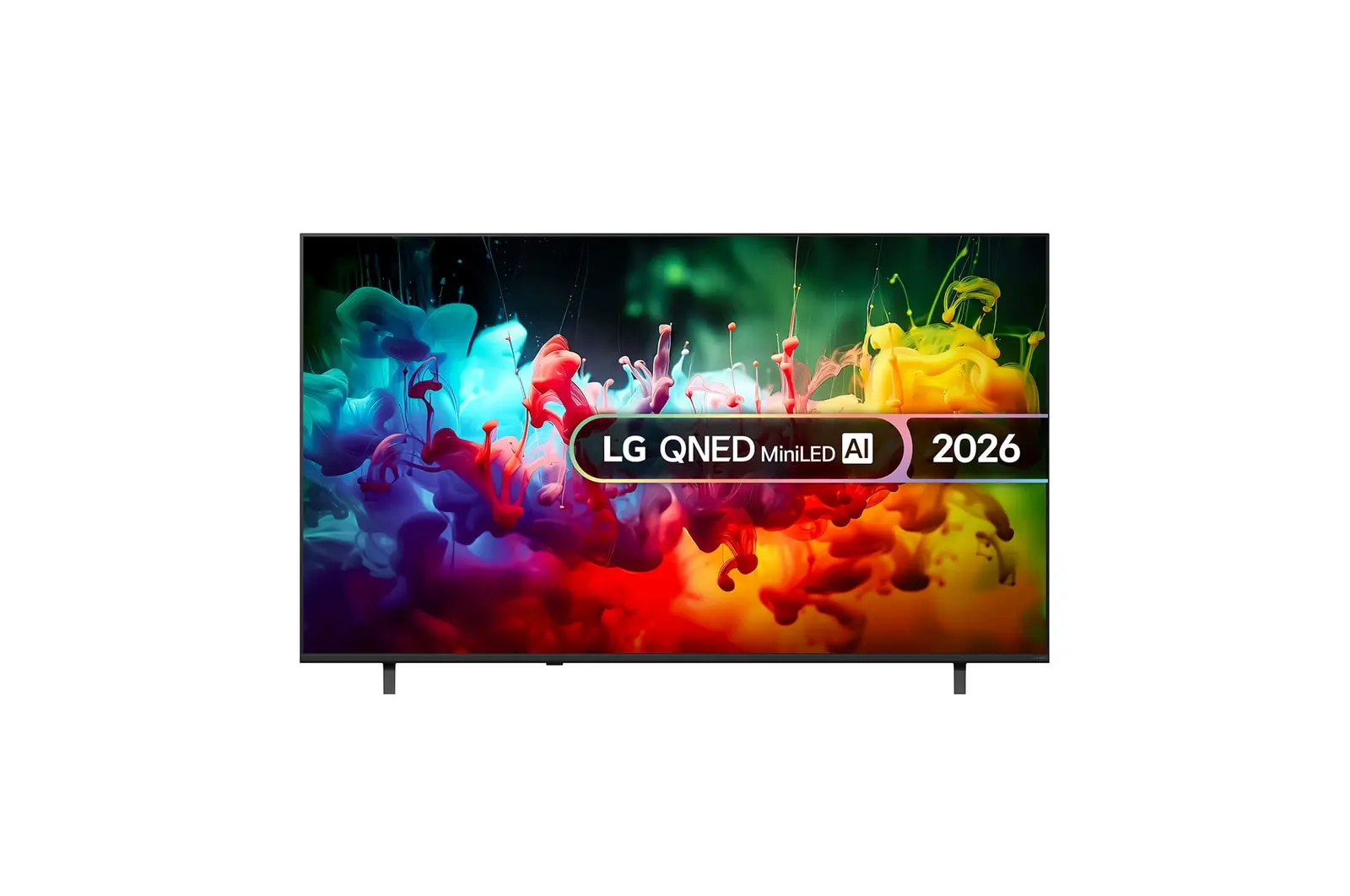 Front view of 75 inch LG QNED AI Mini LED QNED70 4K Smart TV 2026 75QNED70B6A
