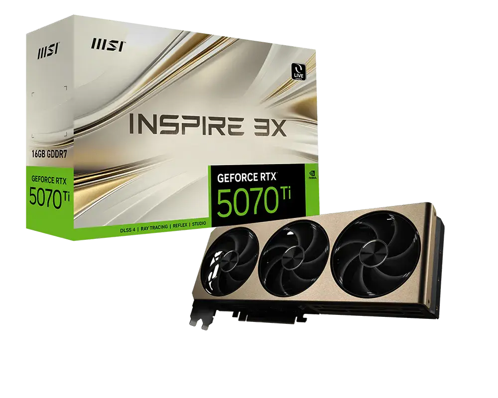 MSI GeForce RTX™ 5070 Ti 16G INSPIRE 3X — original manufacturer model image