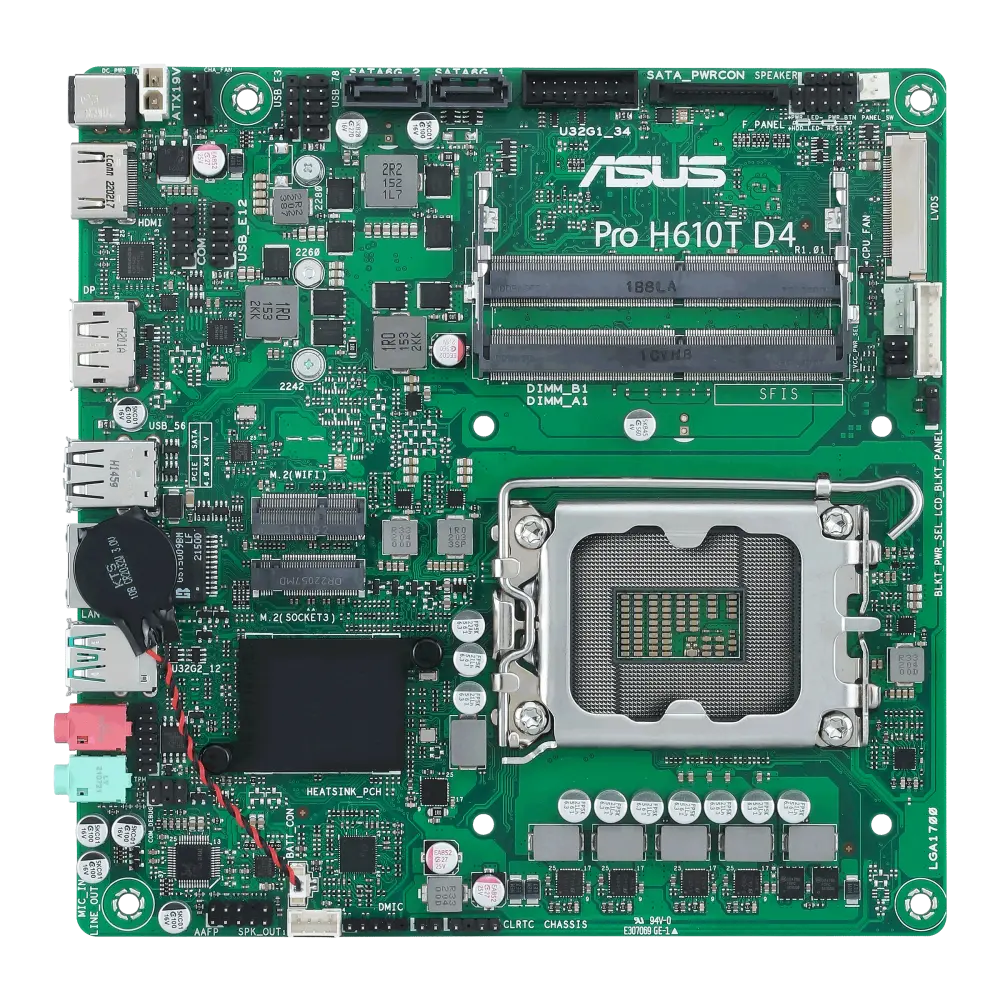 ASUS Pro H610T D4-CSM official product image