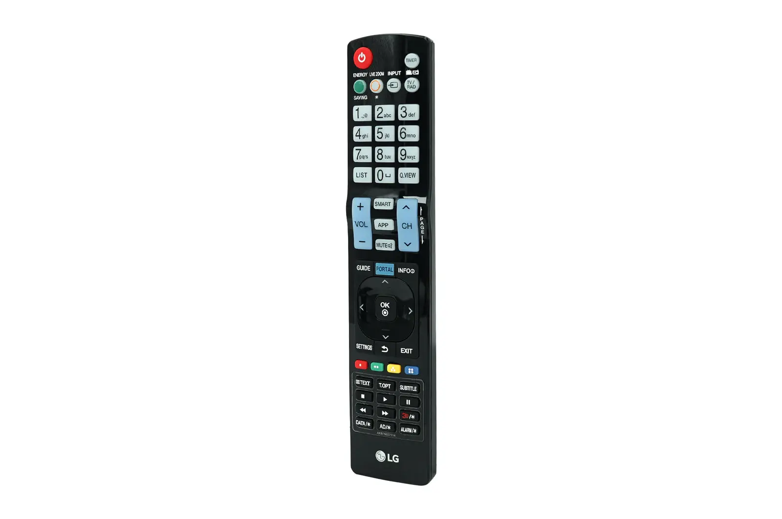 Front view of LG TV Standard Remote Control - AKB76037114 AKB76037114