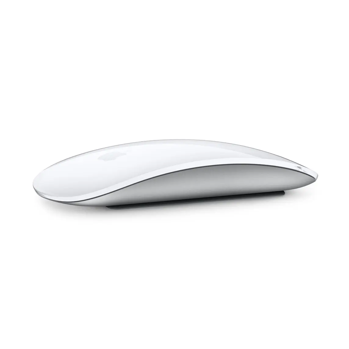 Magic Mouse, white multi-touch surface, silver aluminium body