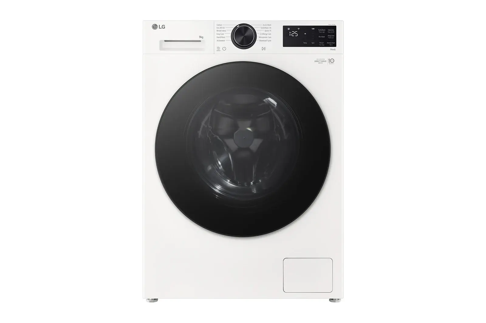Front view of 9kg AI Direct Drive™ Counter-Depth MAX™ Washing Machine Series 3, White F2X50S9TWB