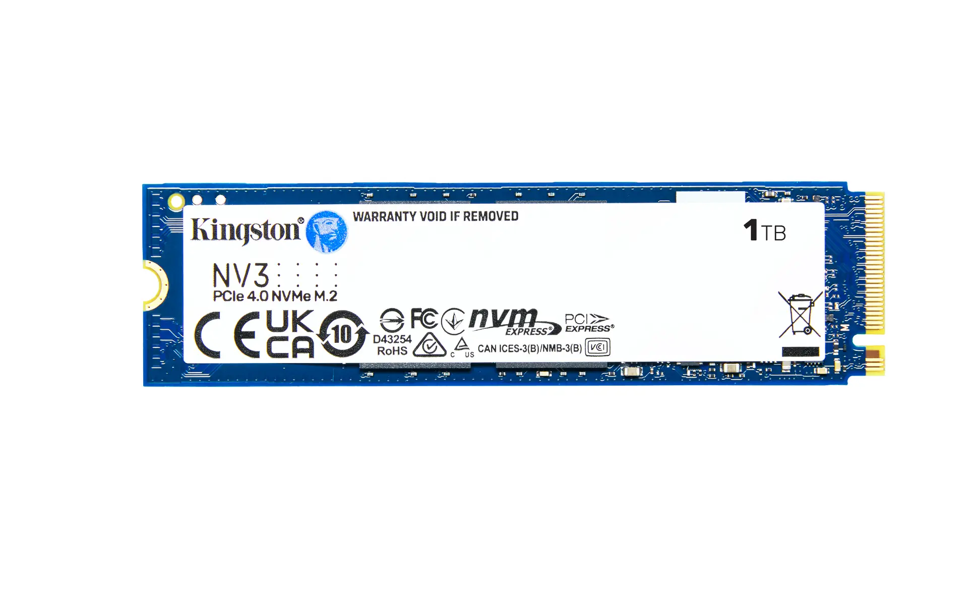 Kingston NV3 1000 GB M.2 2280 SSD; official appearance associated with SNV3S/1000G