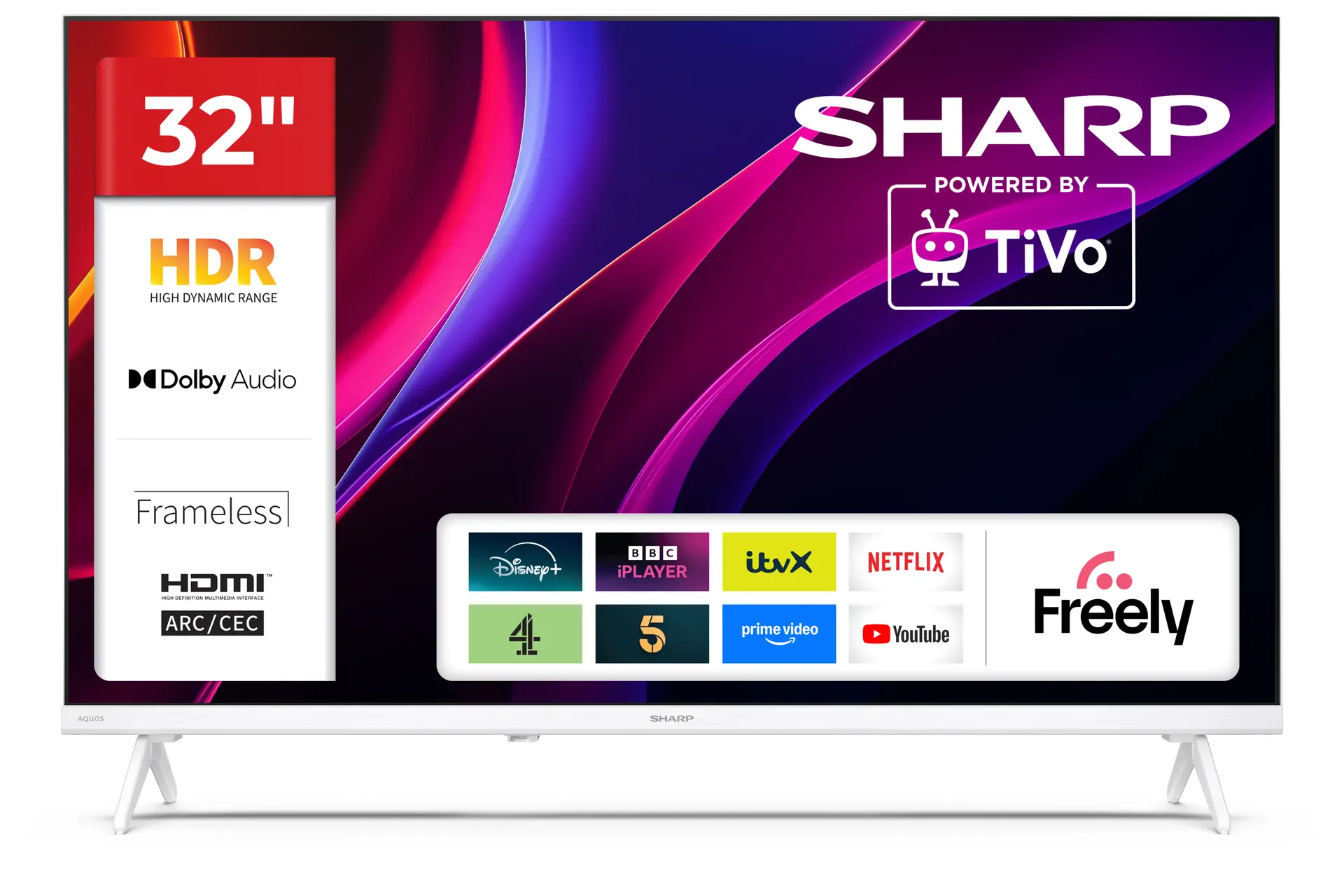 Sharp 32HE2645KW television, official exact-model product image.