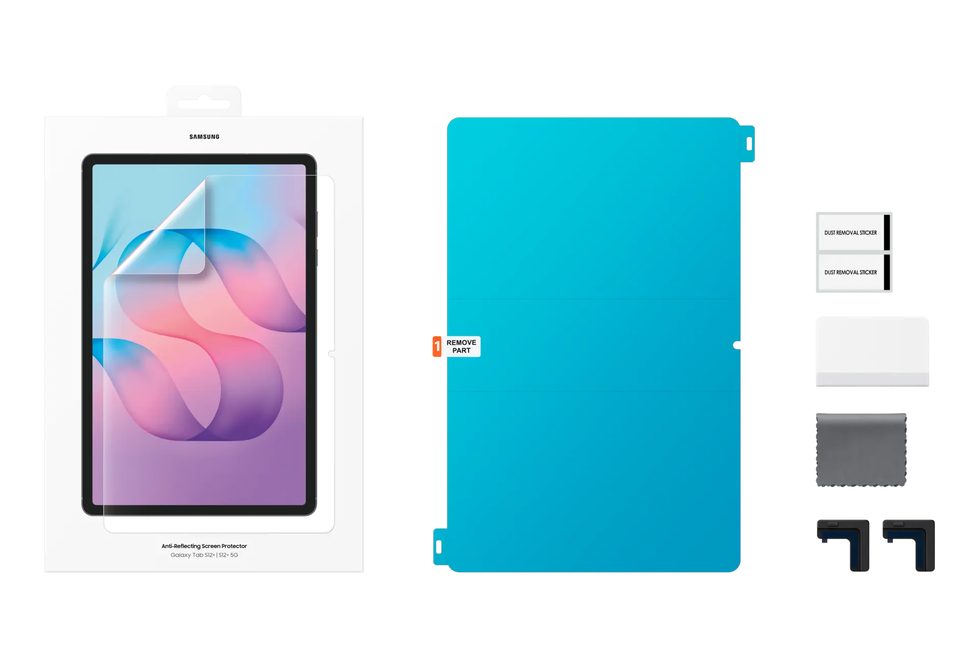 Anti-Reflecting Screen Protector for Galaxy Tab S12+ Set-Cut Transparent 