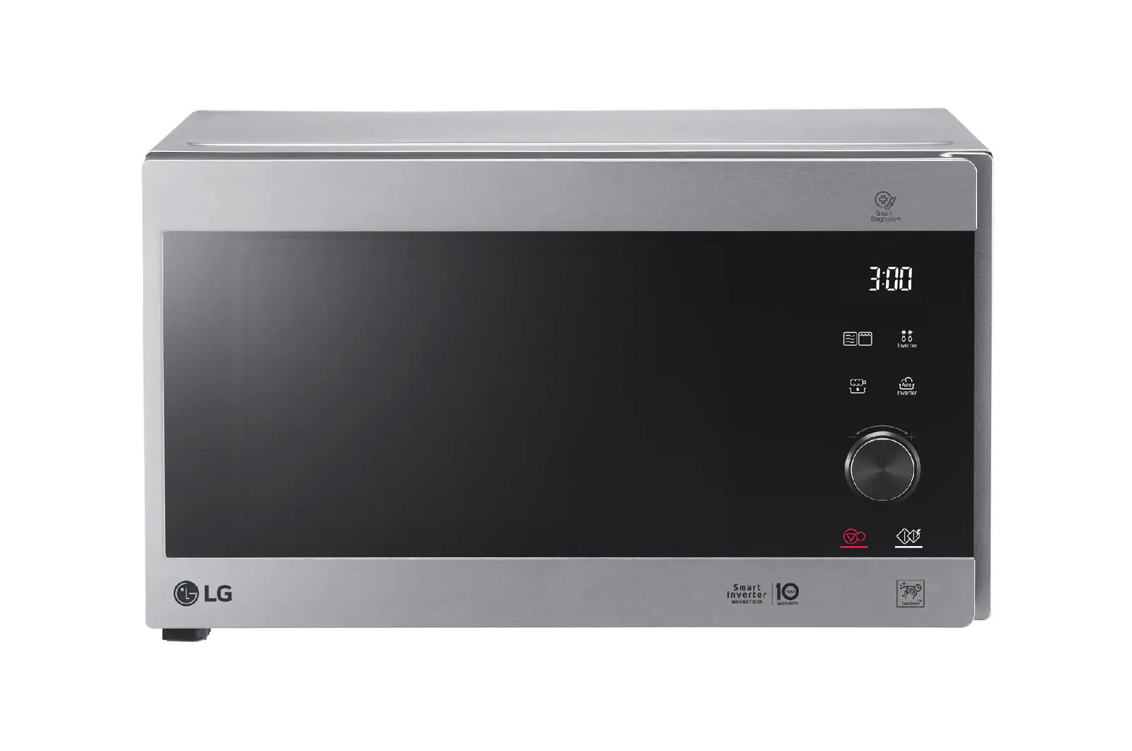 Front view of 25L 1000W NeoChef™ Microwave Oven with Grill and Touch Control Panel, Silver MH6565CPS