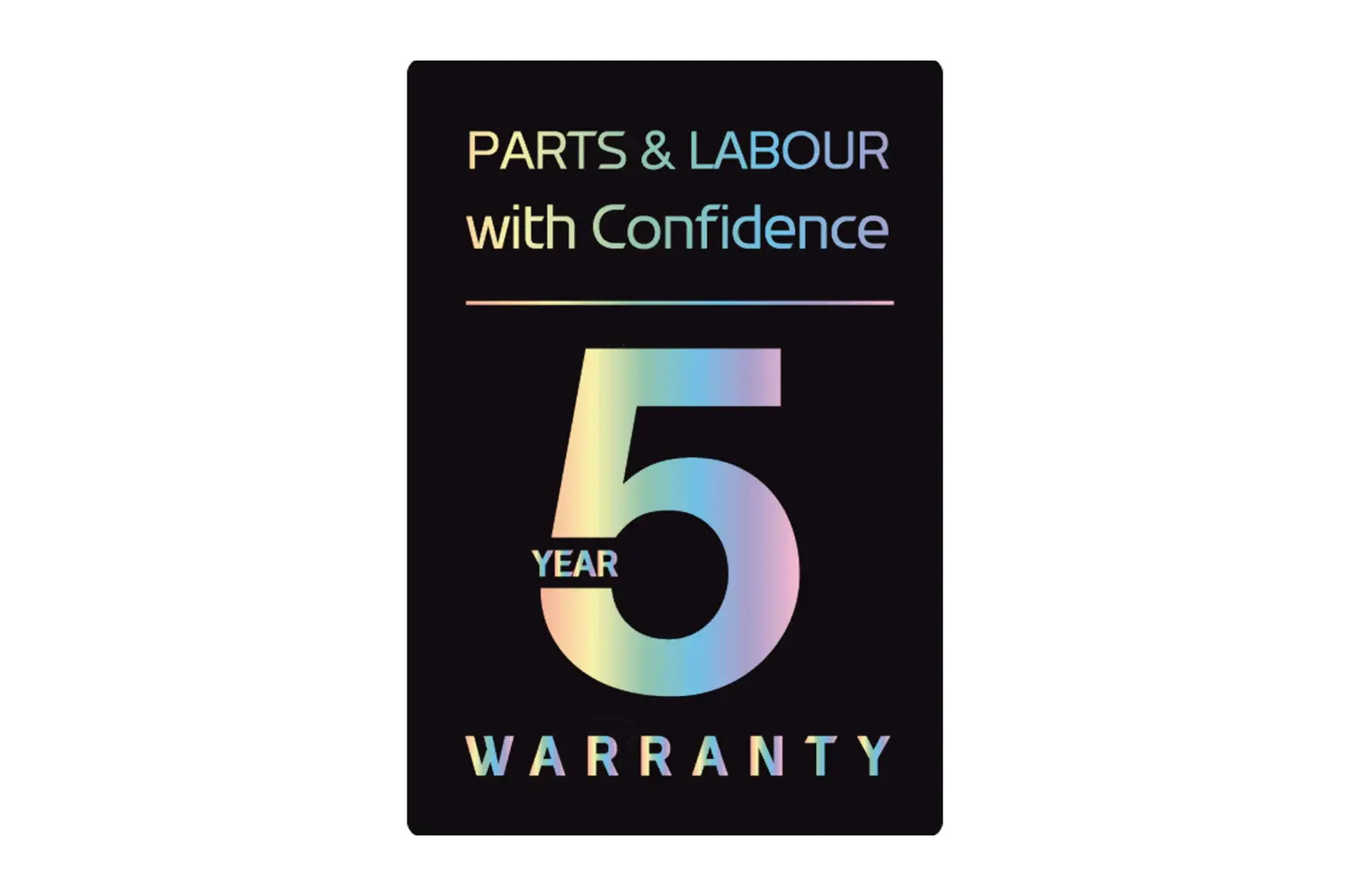 LG 10kg Steam™ Washing Machine, Slate Grey, F4Y510GBLN1, 5 Year Warranty badge