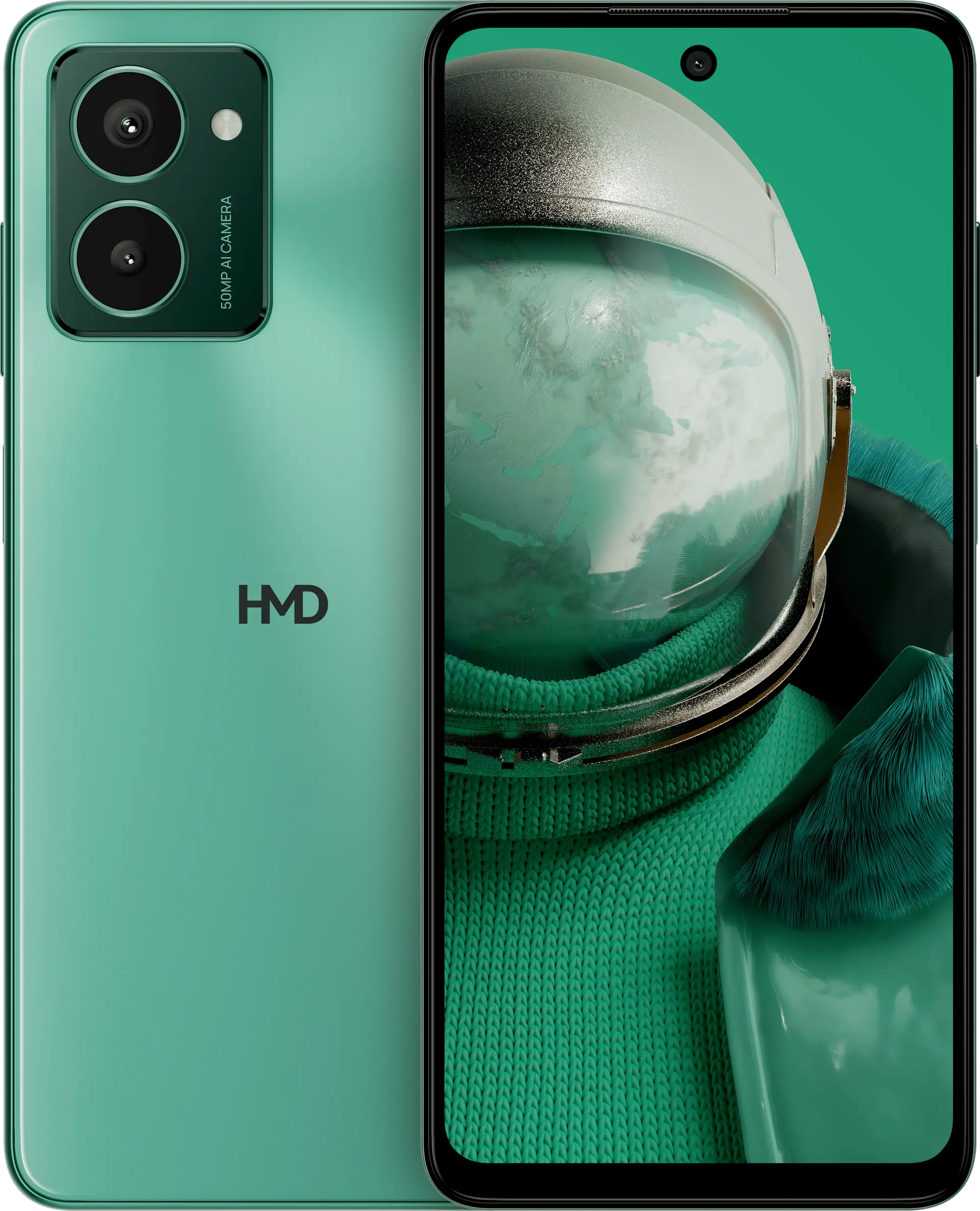 HMD Pulse Pro in Glacier Green, official exact-configuration product image.