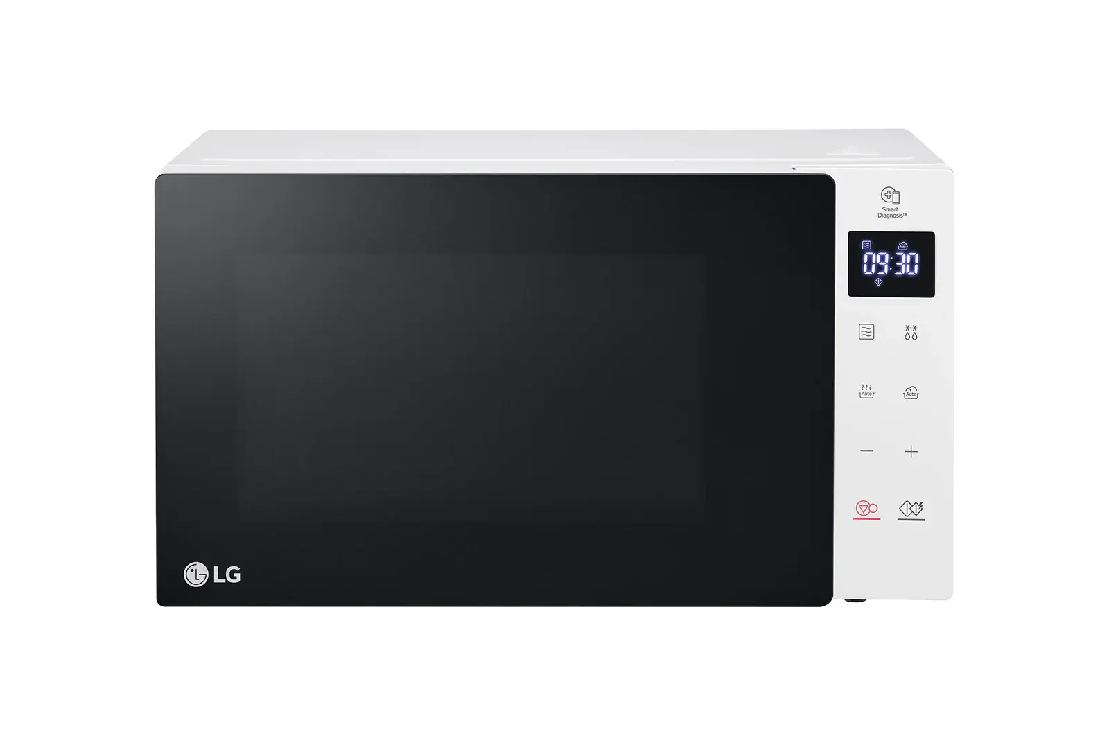 Front view of 20L 700W NeoChef™ Slim Microwave Oven with Touch Control Panel, White MS2032GASW