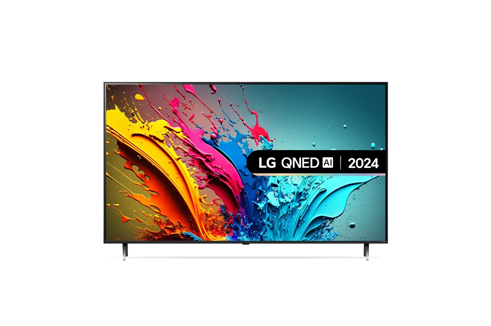 Front view of 55 inch LG QNED QNED85 4K Smart TV 2024 55QNED85T6C