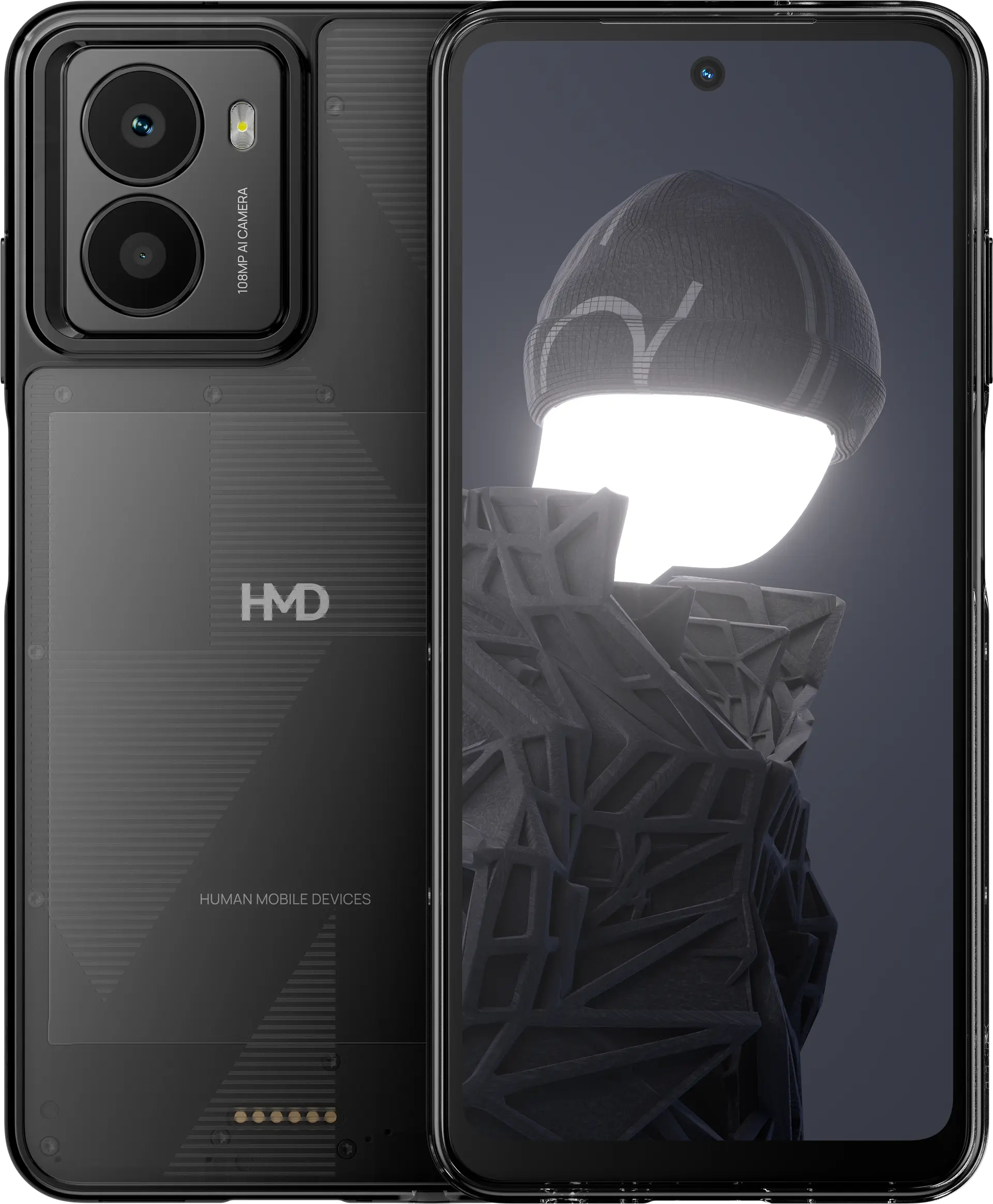 HMD Fusion in Noir, official exact-configuration product image.