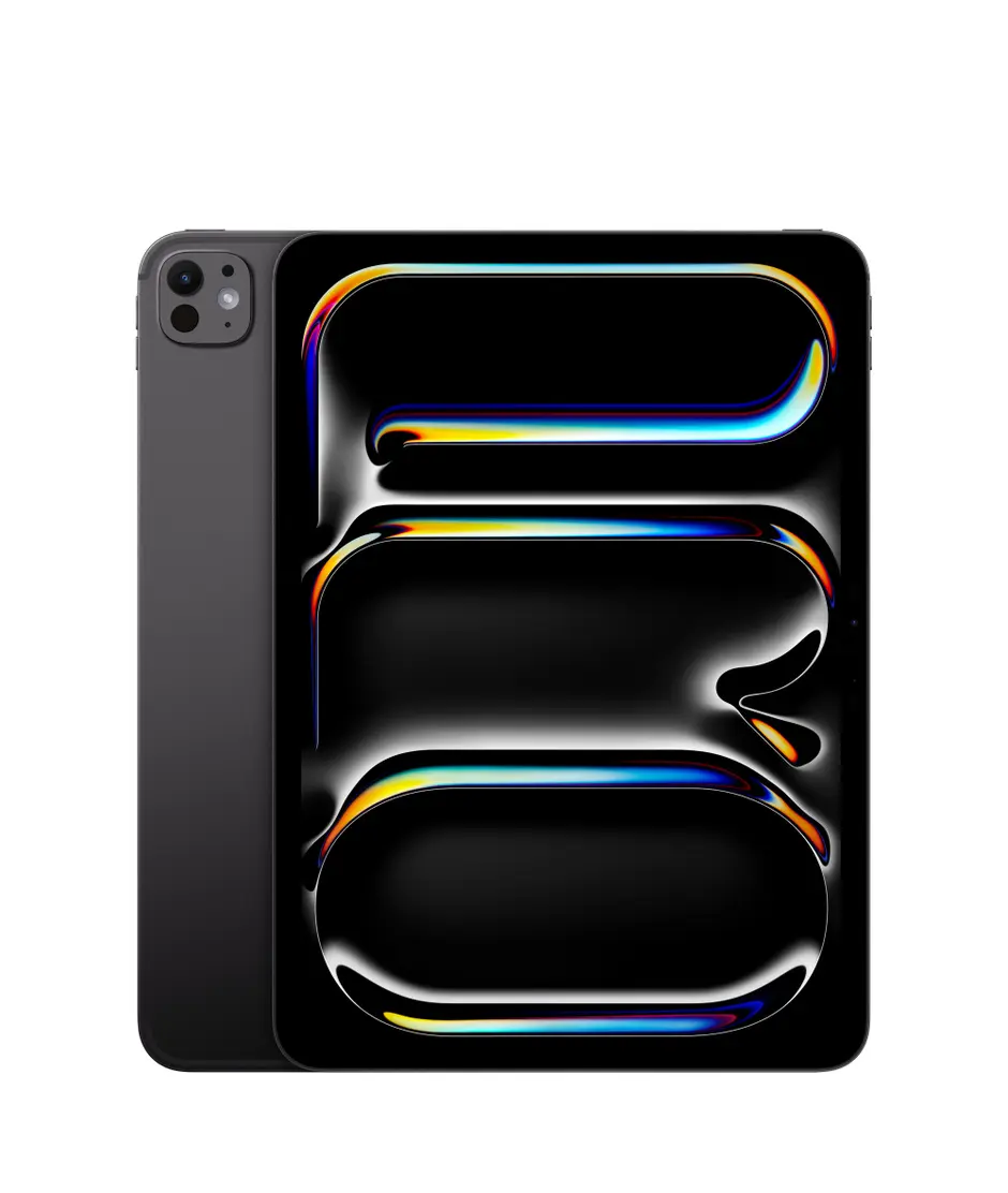 iPad Pro, back exterior, Space Black, Pro Camera System, iPad Pro, front exterior, black display bezel, rounded corners