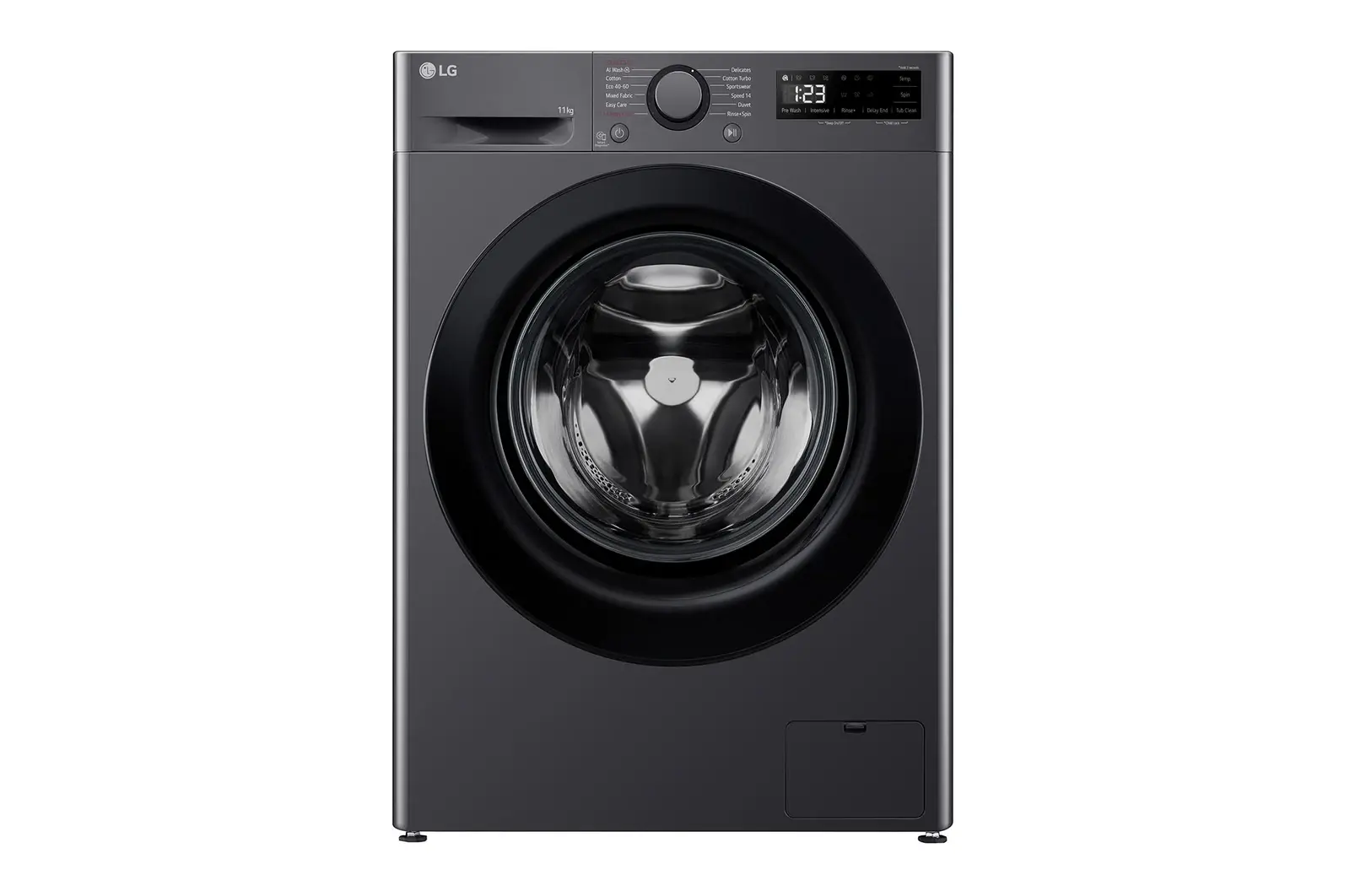 Front view of 11kg AI Direct Drive Washing Machine Series 4, Grey F4Y511GBLN1