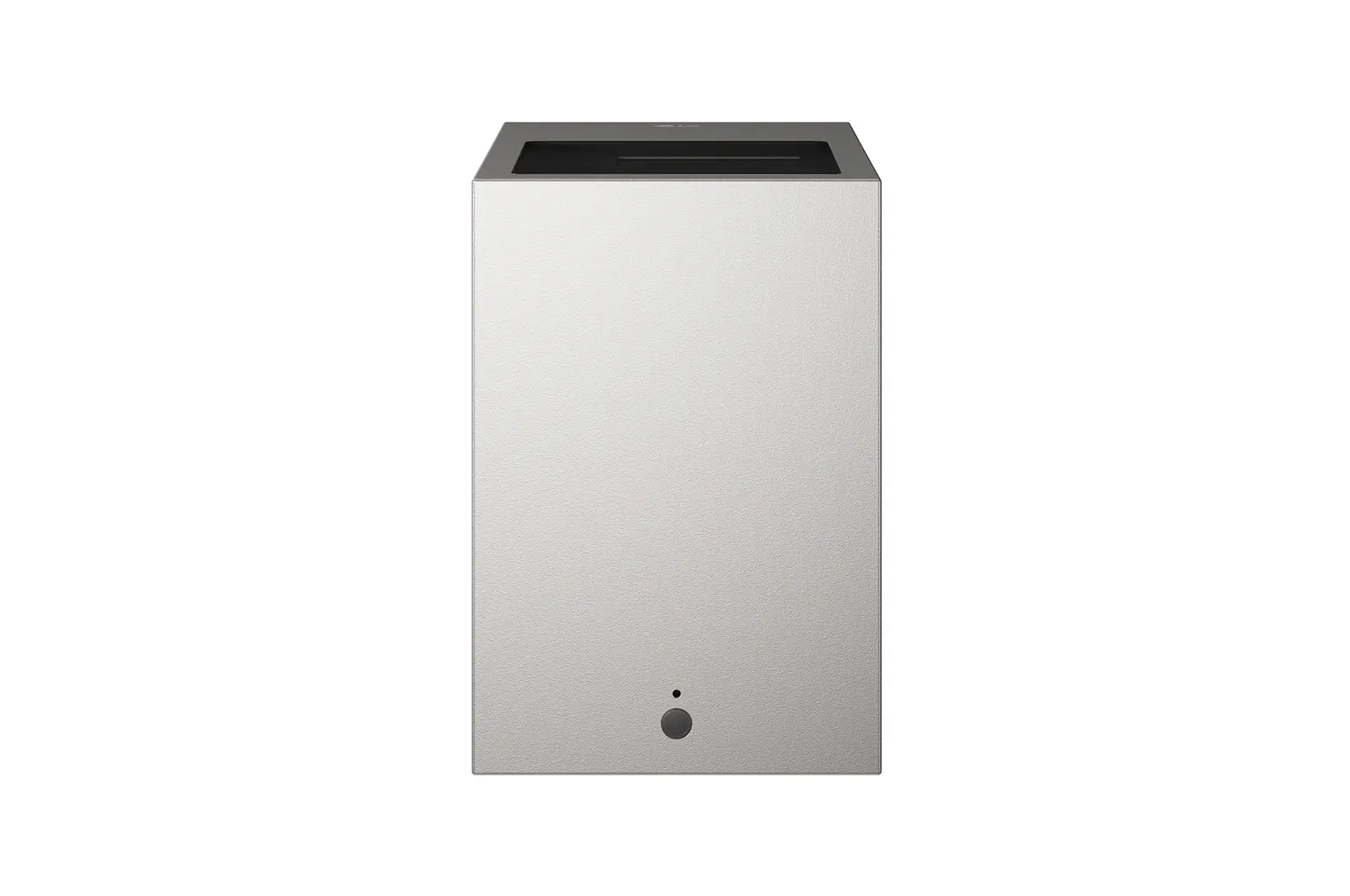 Front view of LG CineBeam S Mini UST Projector, 4K UHD, Max 100" Screen Size, 500 ANSI Lumens, Silver PU615U