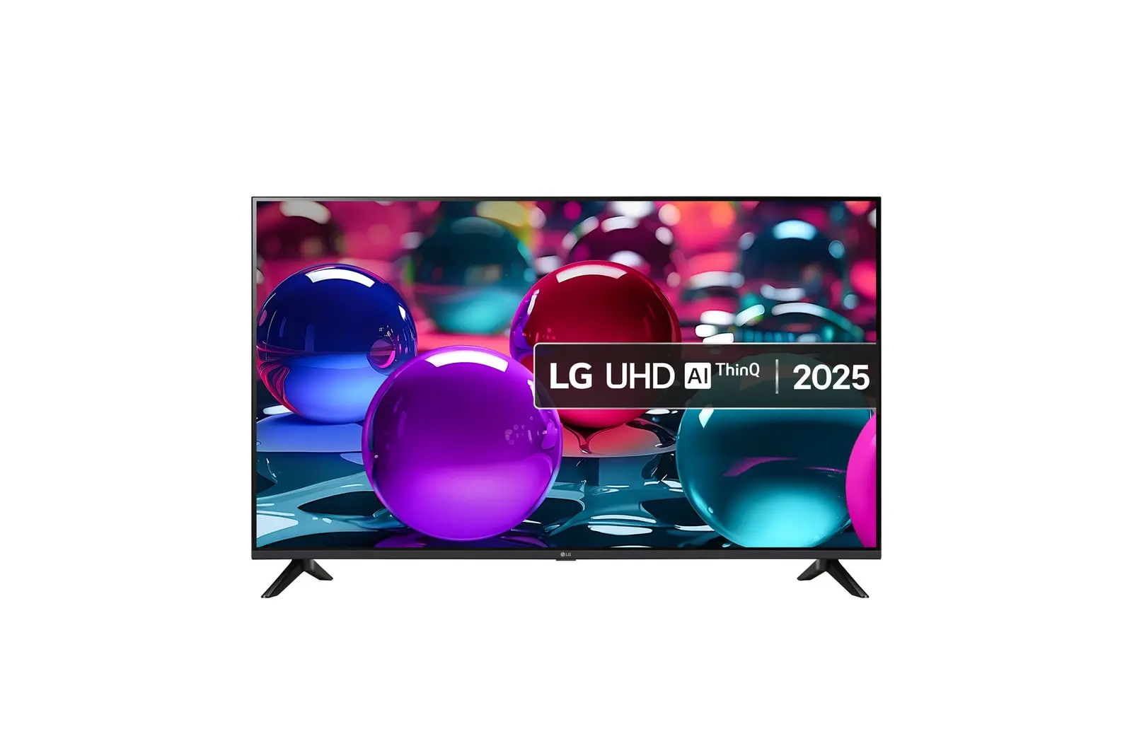 Front view of 55 inch LG UHD AI UA73 4K Smart TV 2025 55UA73006LA