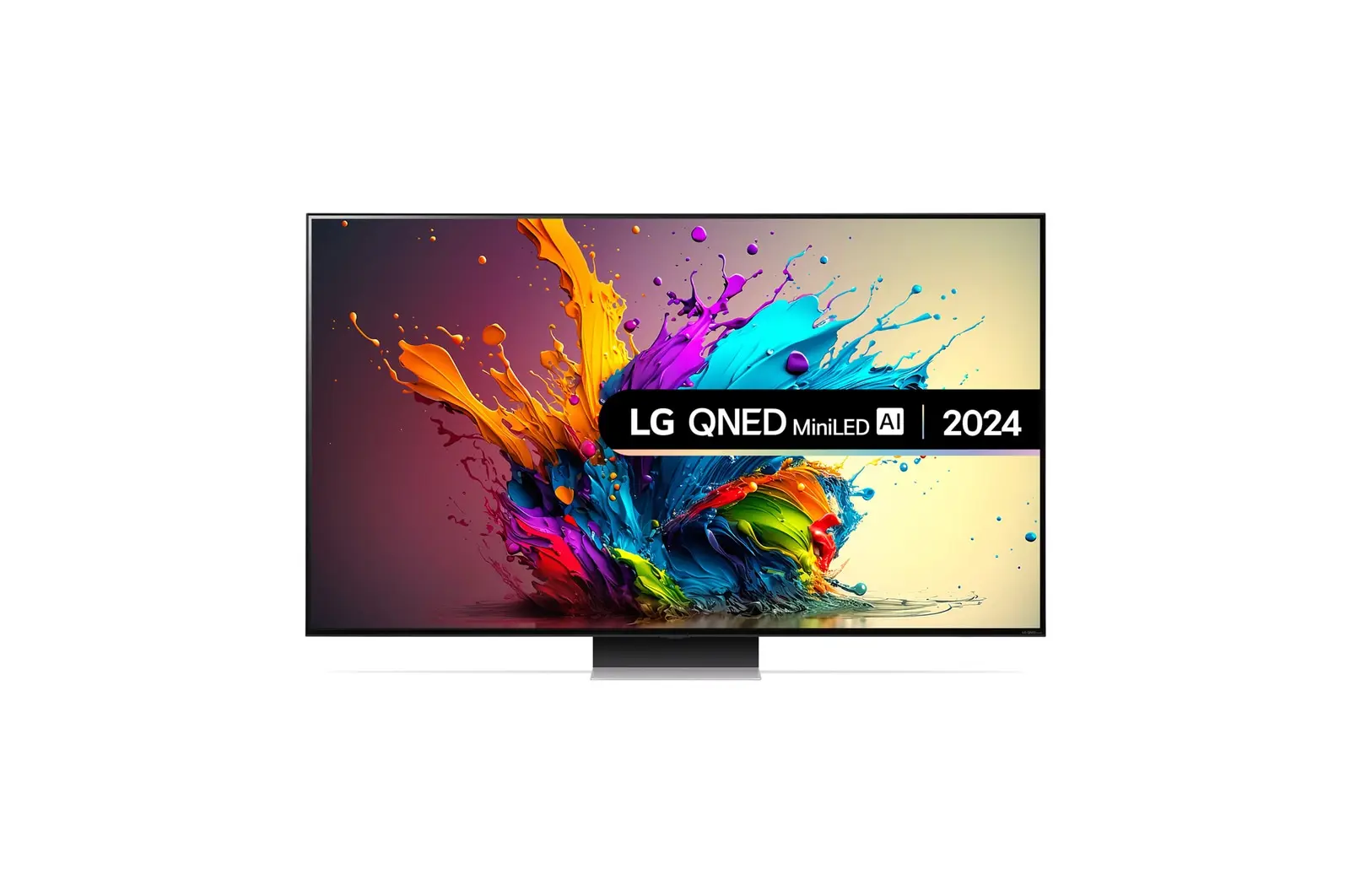 Front view of 75 inch LG QNED MiniLED AI QNED91 4K Smart TV 75QNED91T6A
