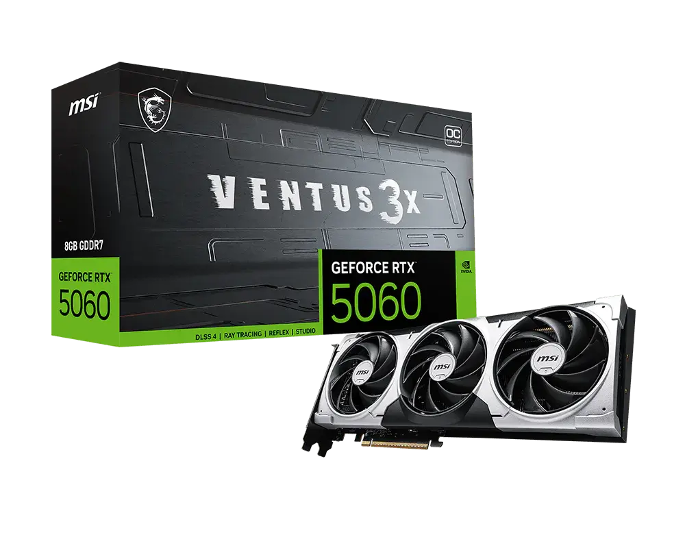 MSI GeForce RTX™ 5060 8G VENTUS 3X OC — original manufacturer model image