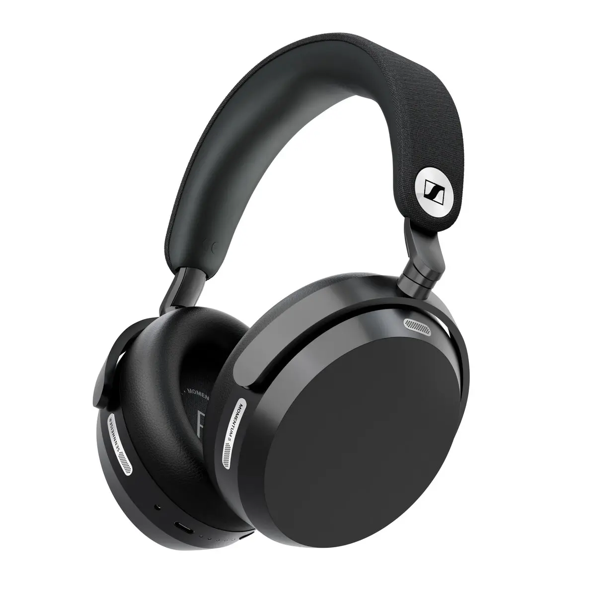 Sennheiser MOMENTUM 5 Wireless over-ear headphones in black, three-quarter front view