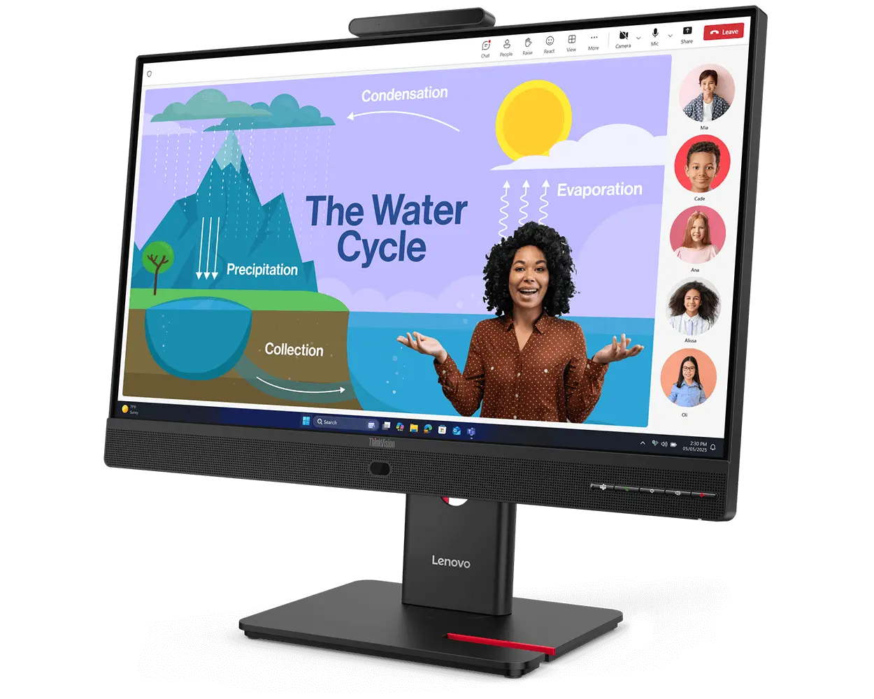 Lenovo ThinkVision T24D-4v 23.8" FHD USB-C Docking Video Conferencing Monitor official product image