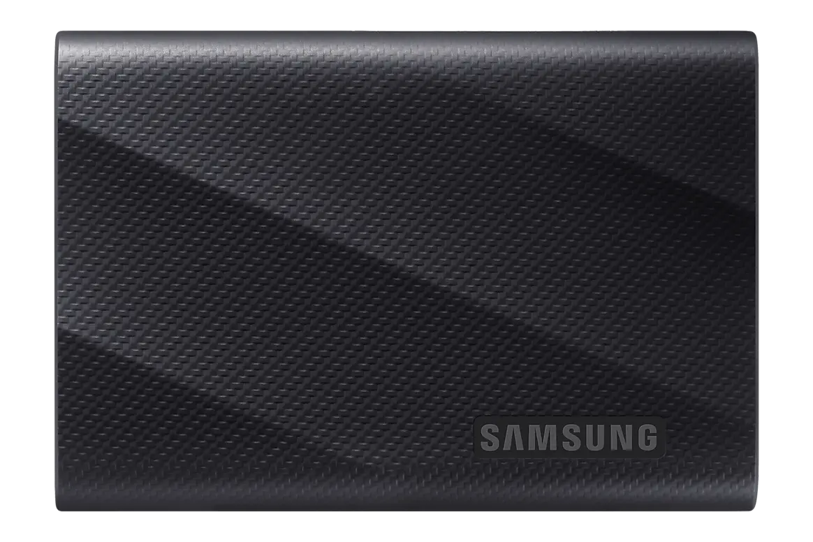 Samsung Portable SSD T9 in black, front view